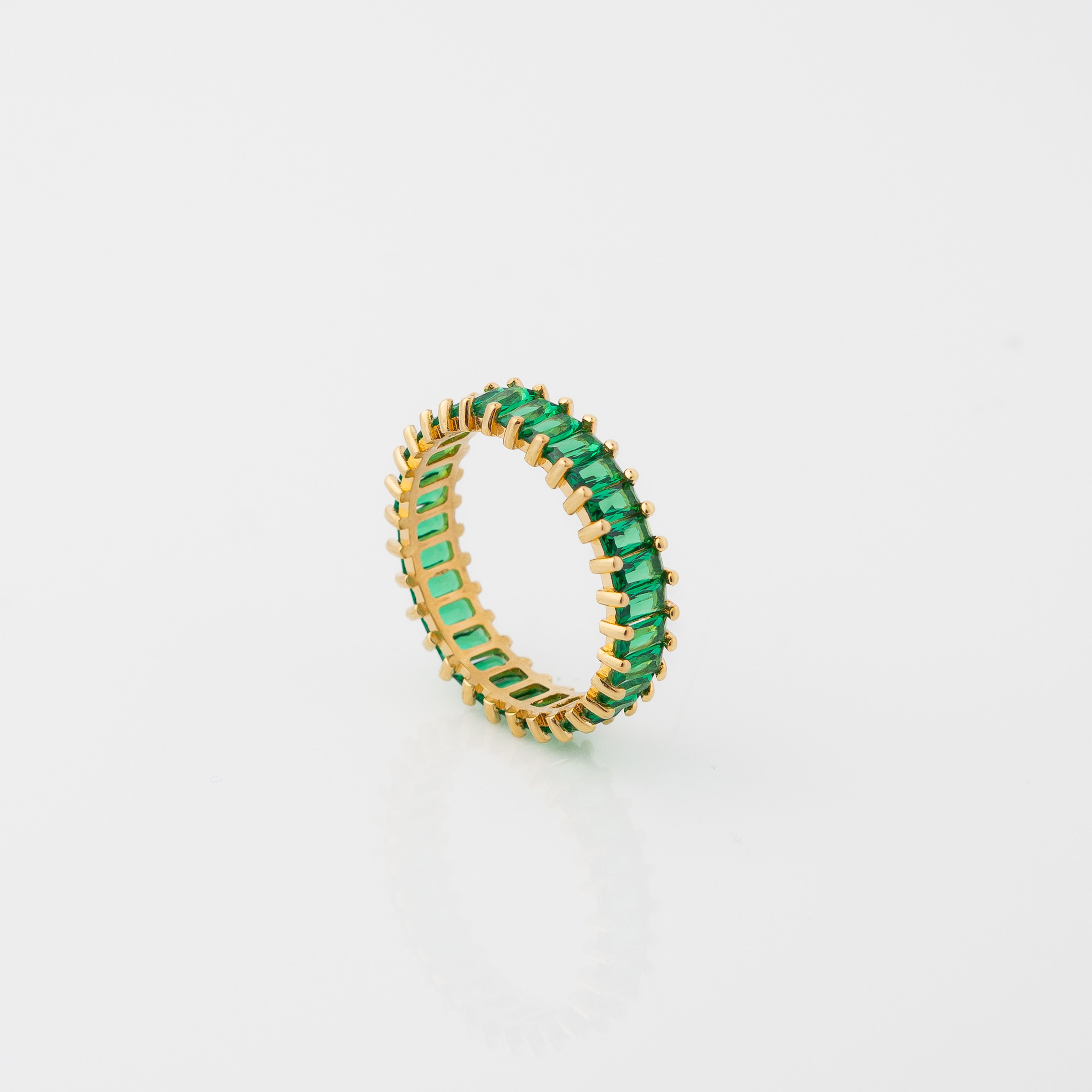 Anillo Rueda Verde Talla 6 1/2
