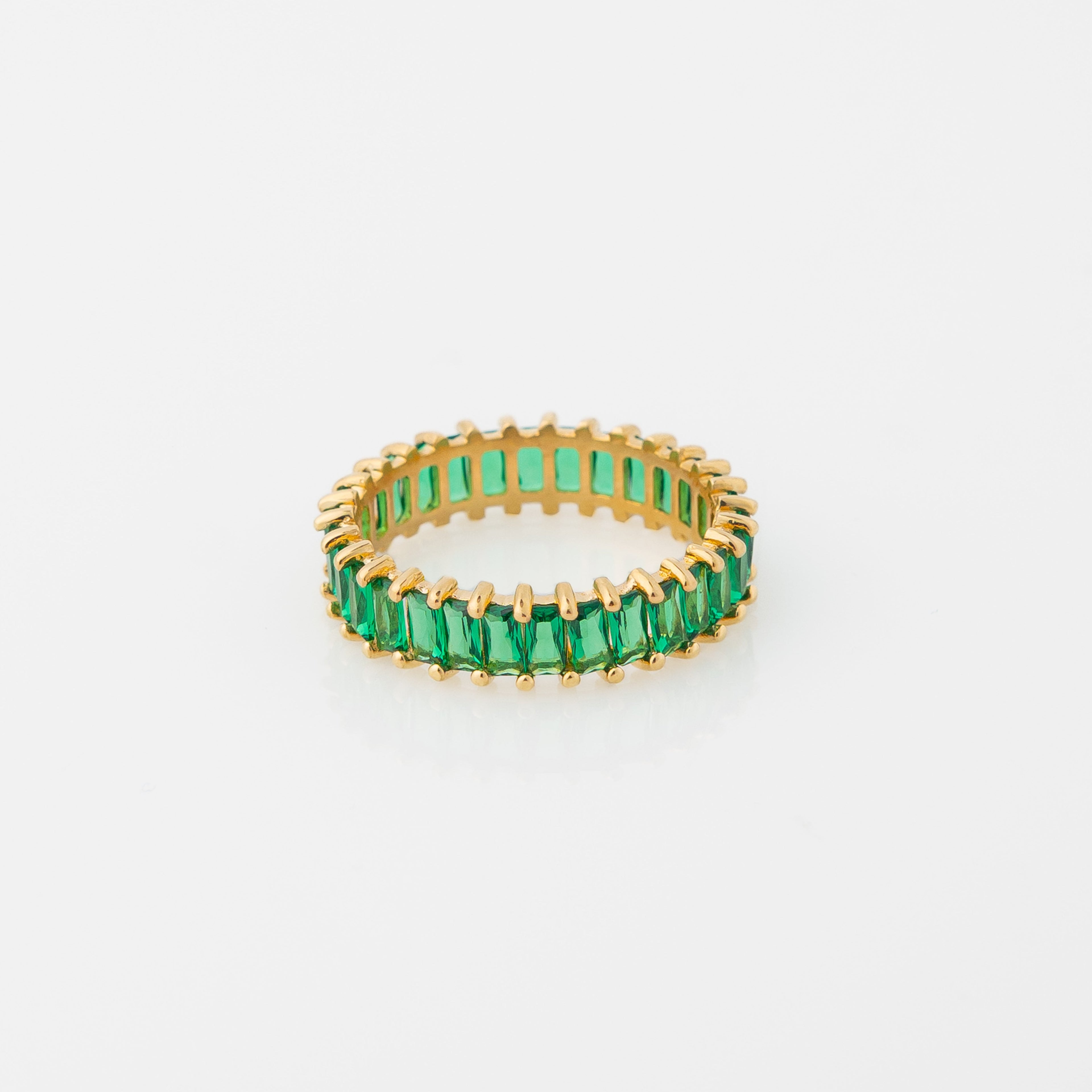 Anillo Rueda Verde Talla 6 1/2