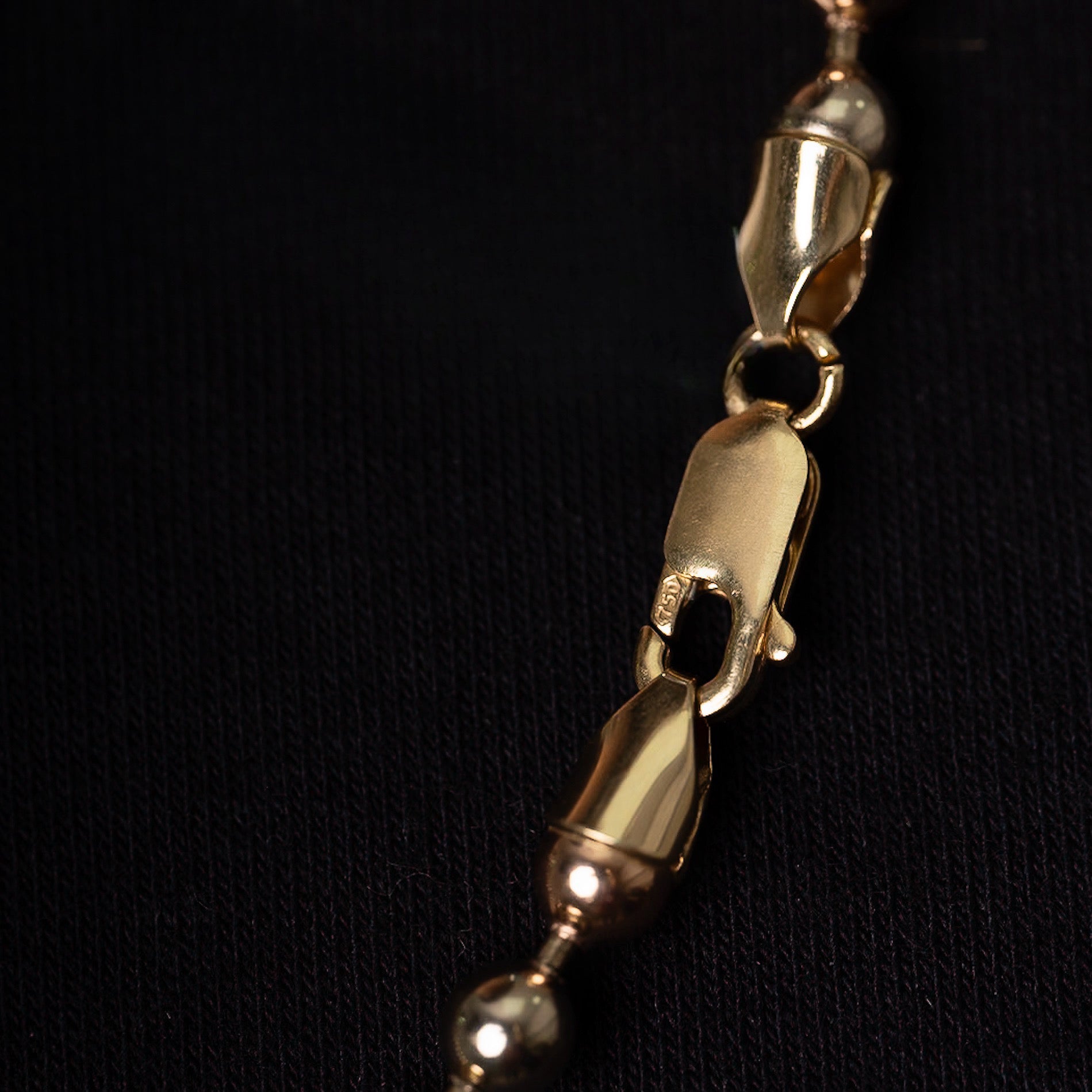 Cadena Tejido Militar Tres Oros 60cm