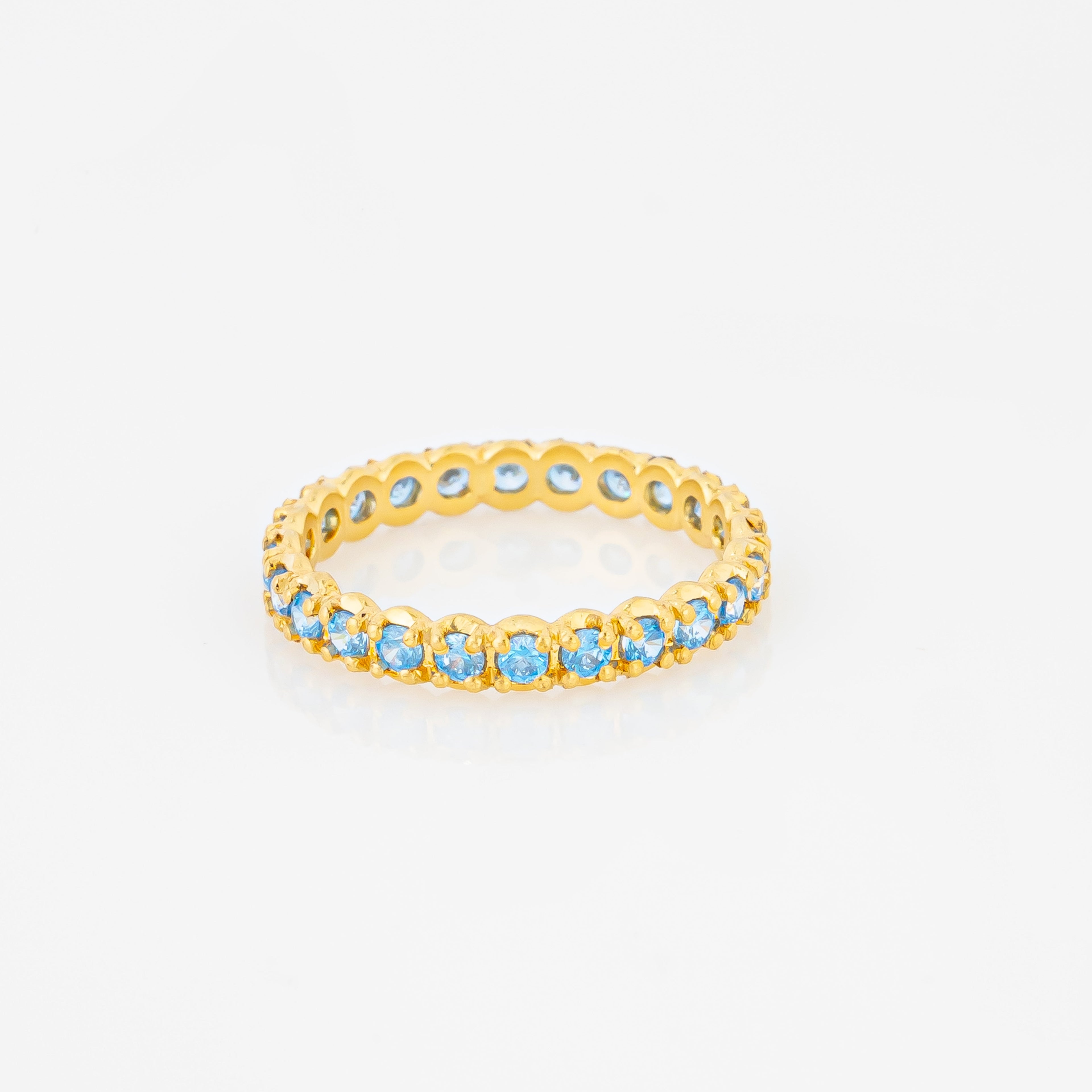 Anillo Churumbela Celeste Talla 6 3/4