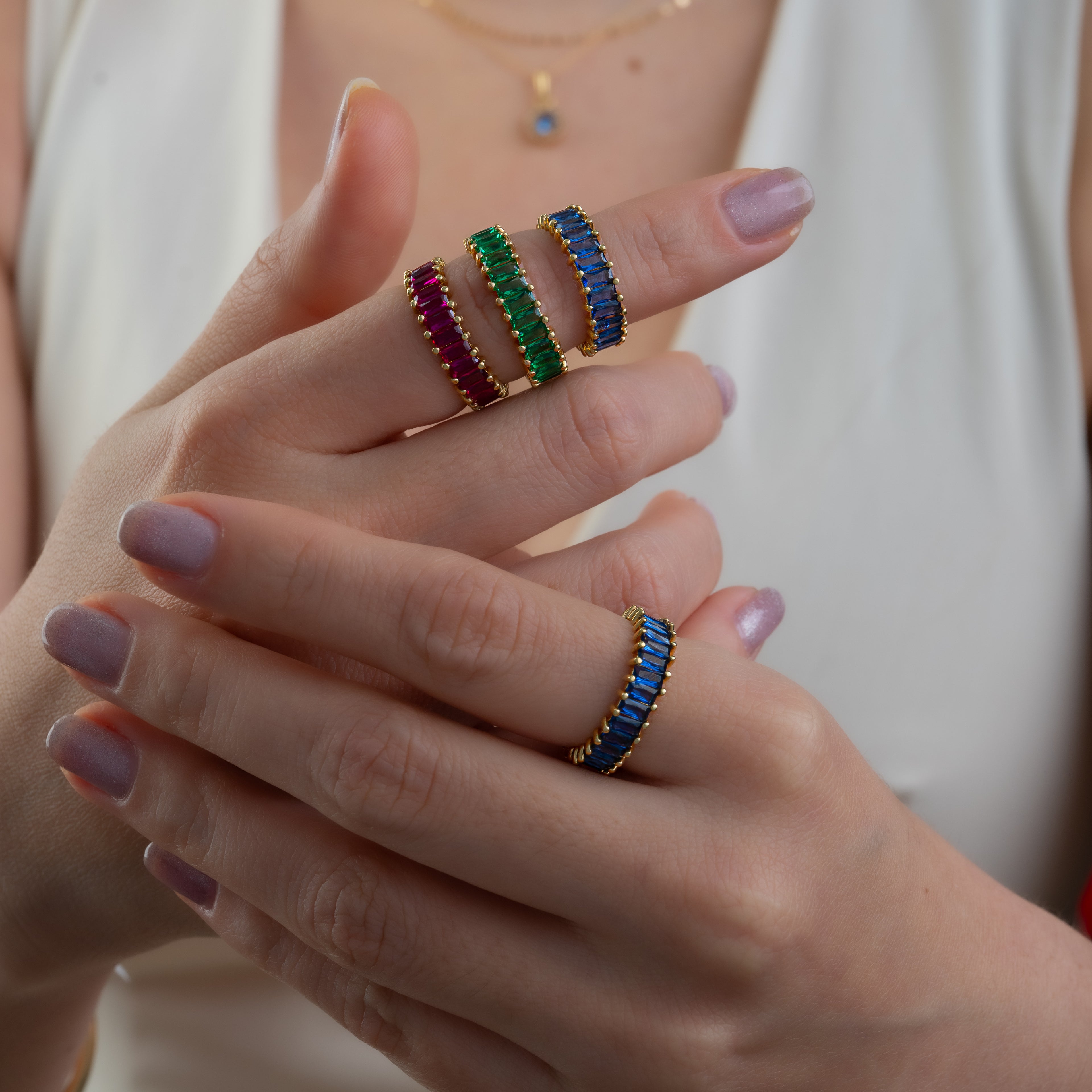 Anillo Rueda Azul Talla 6 3/4