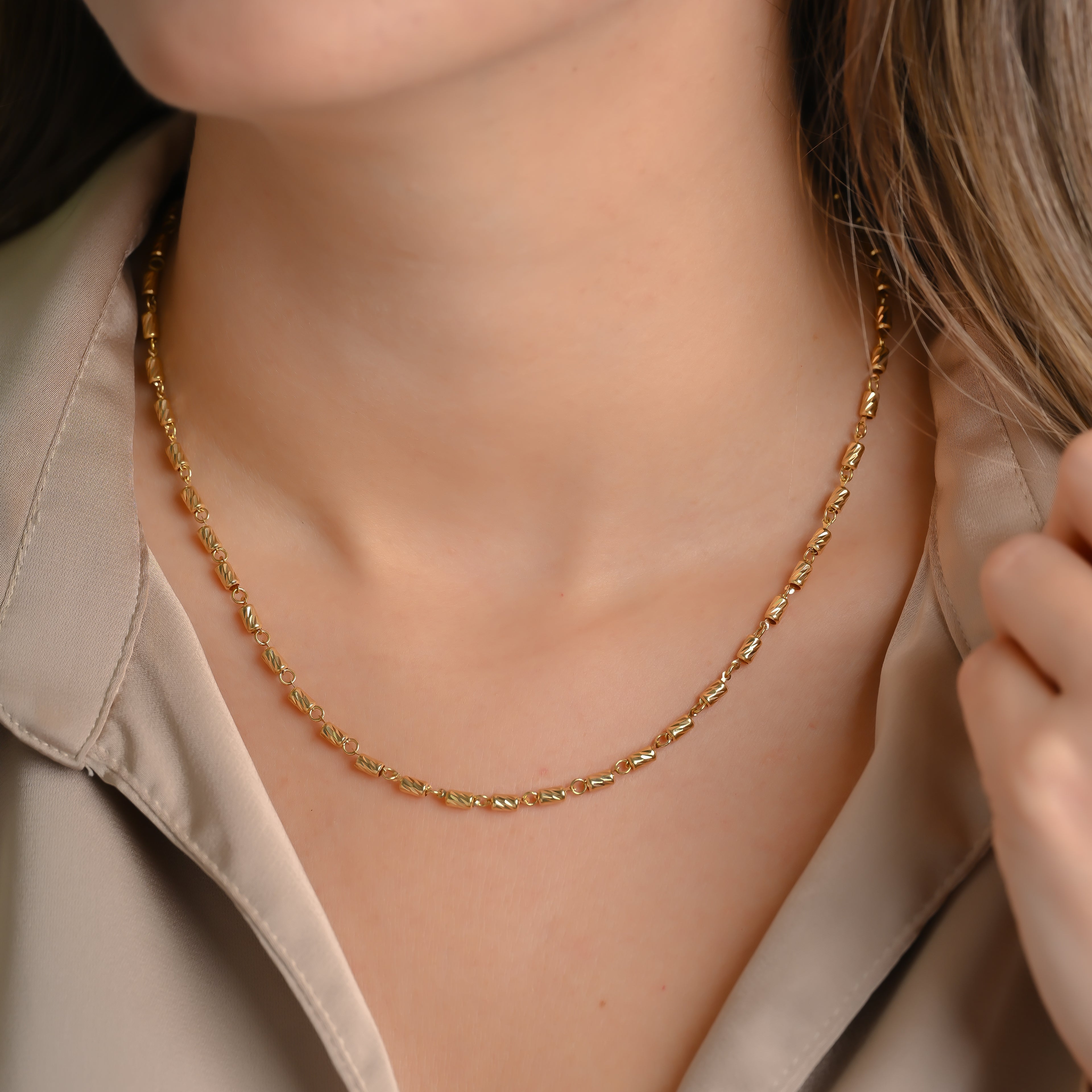 Cadena Tejido Cilindro 45cm