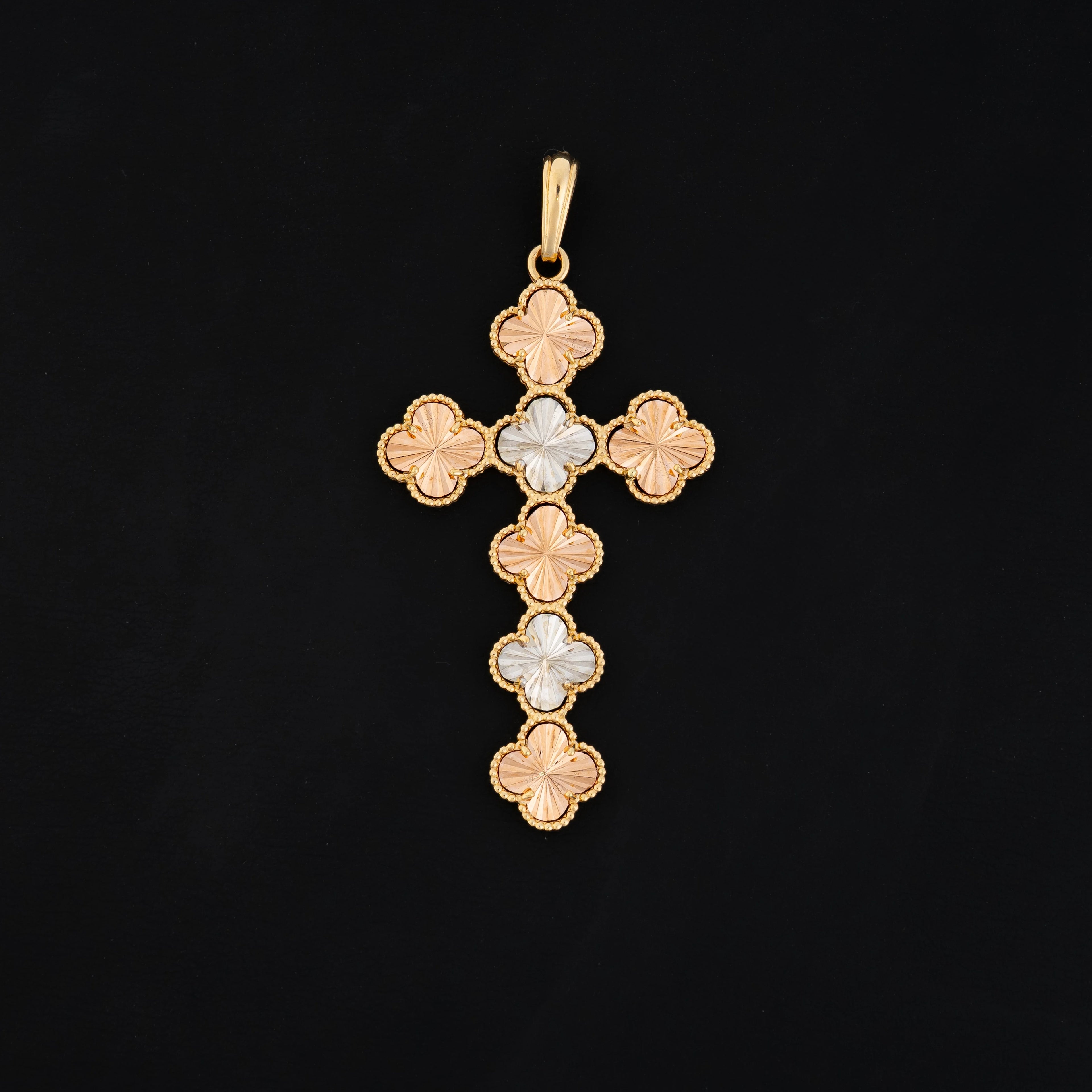 Dije Cruz Trébol 7cm