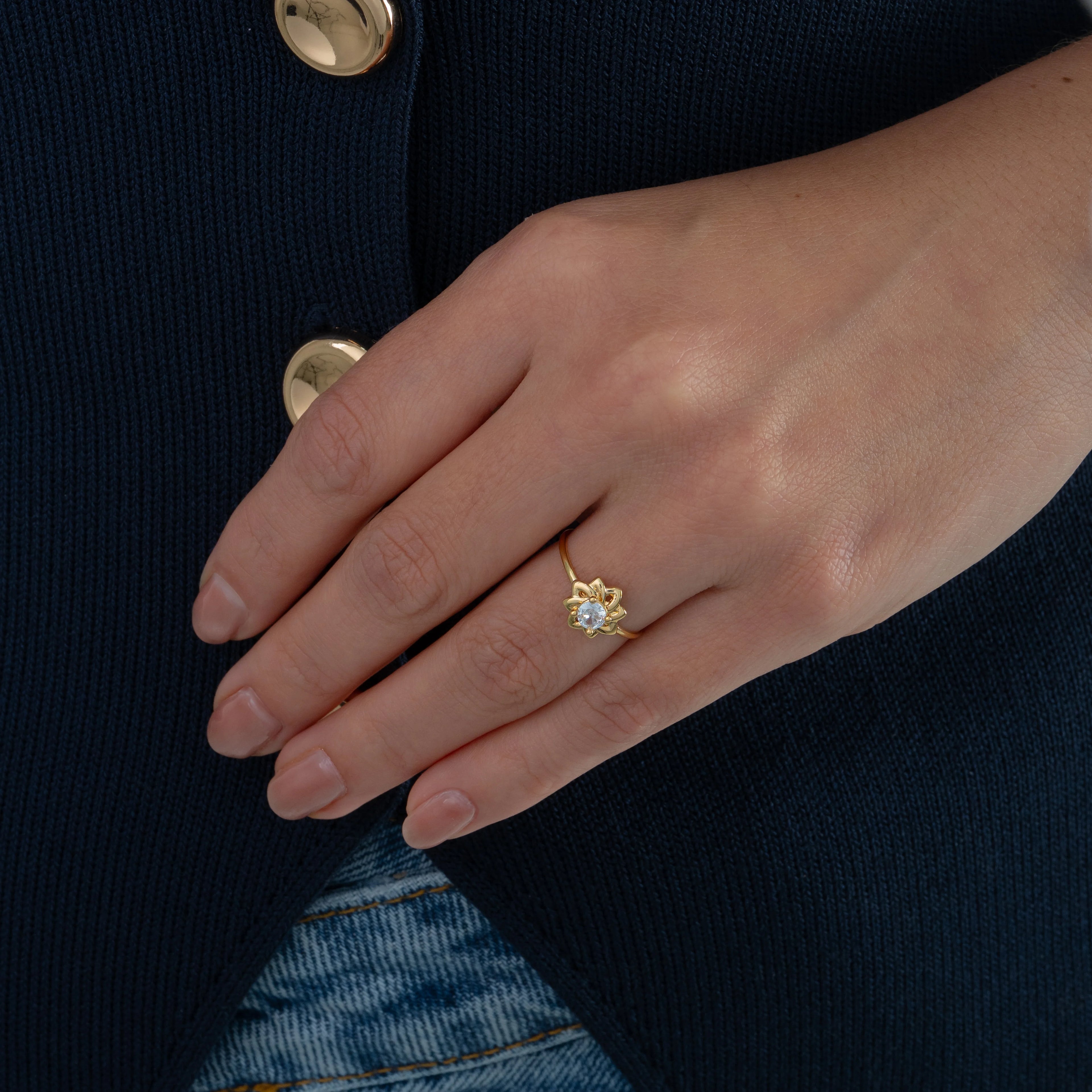 Anillo Loto Talla 6 1/2