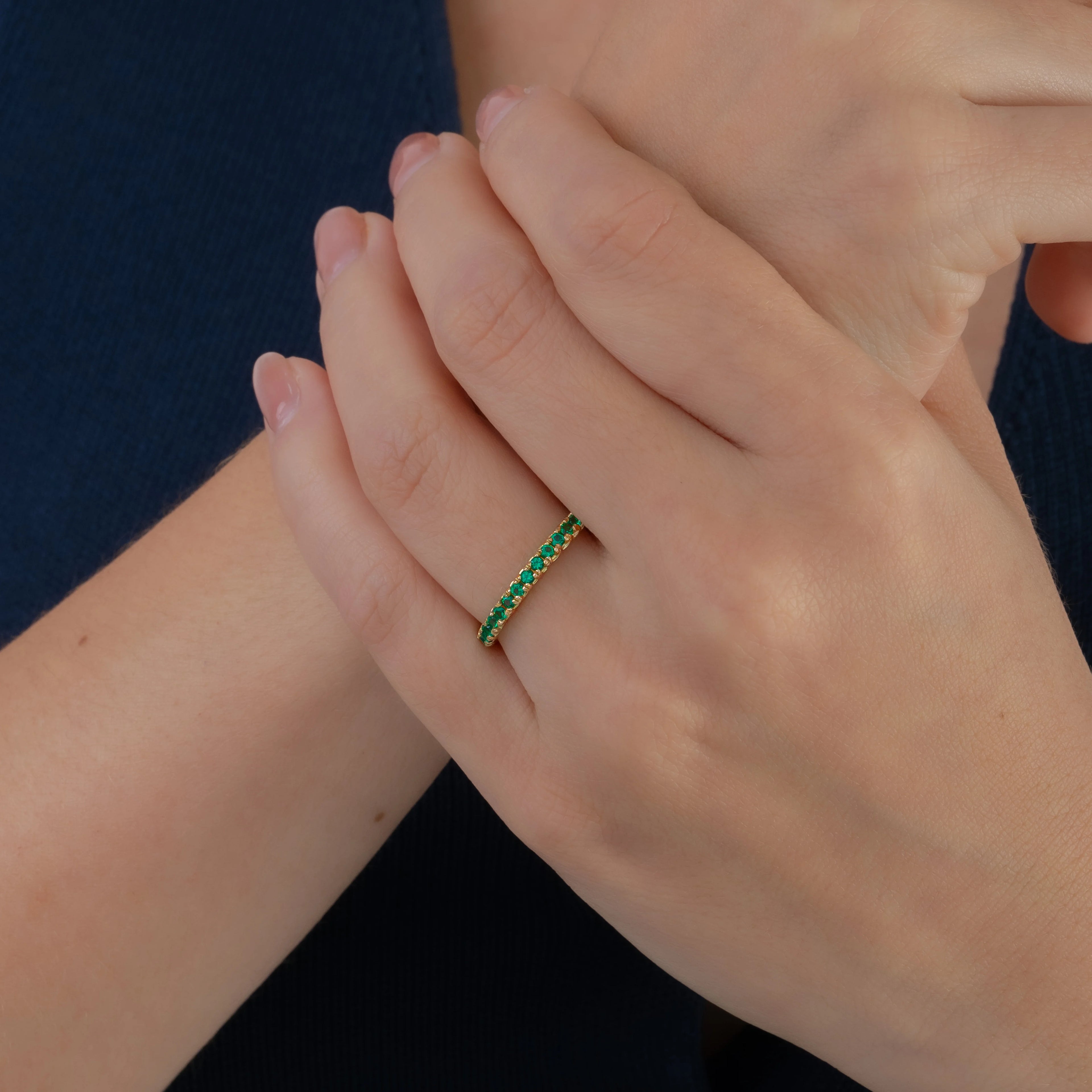 Anillo Churumbela Verde Talla 7