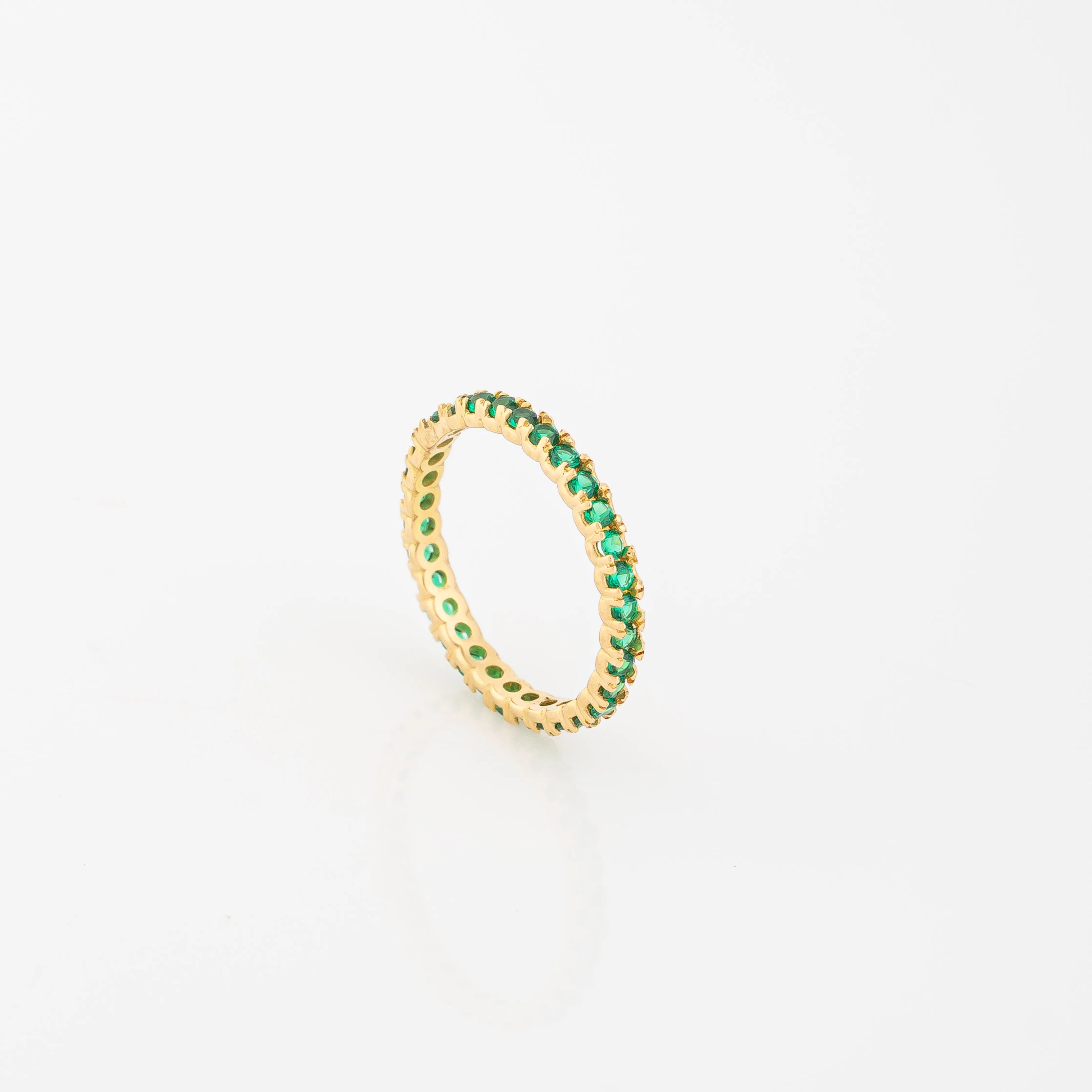 Anillo Churumbela Verde Talla 7