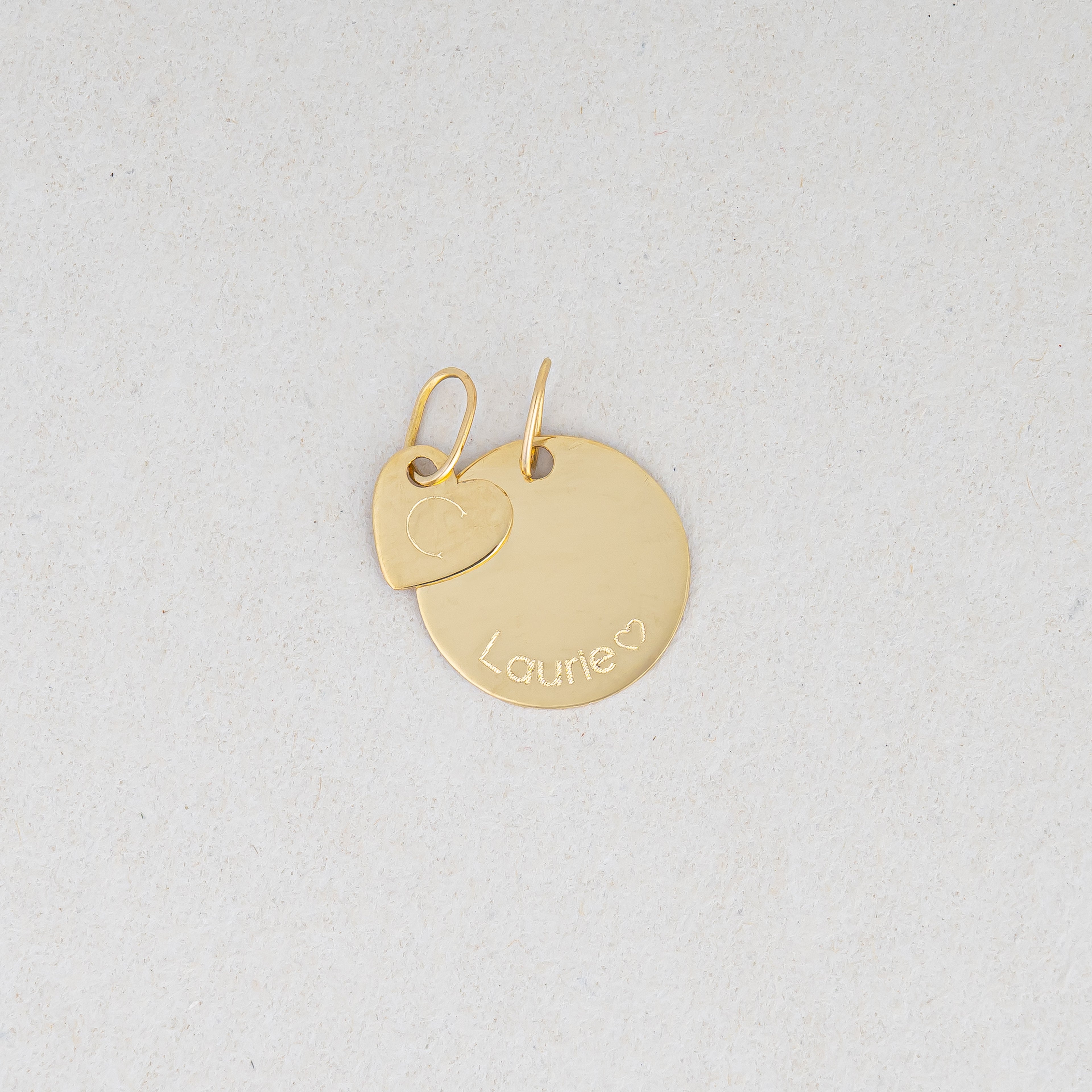 Dijes Placa & Corazon