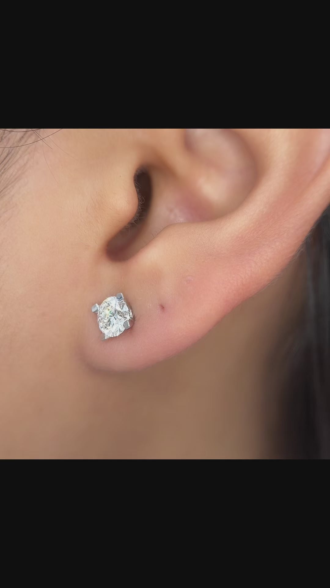 Aretes Diamante Redondo Lab