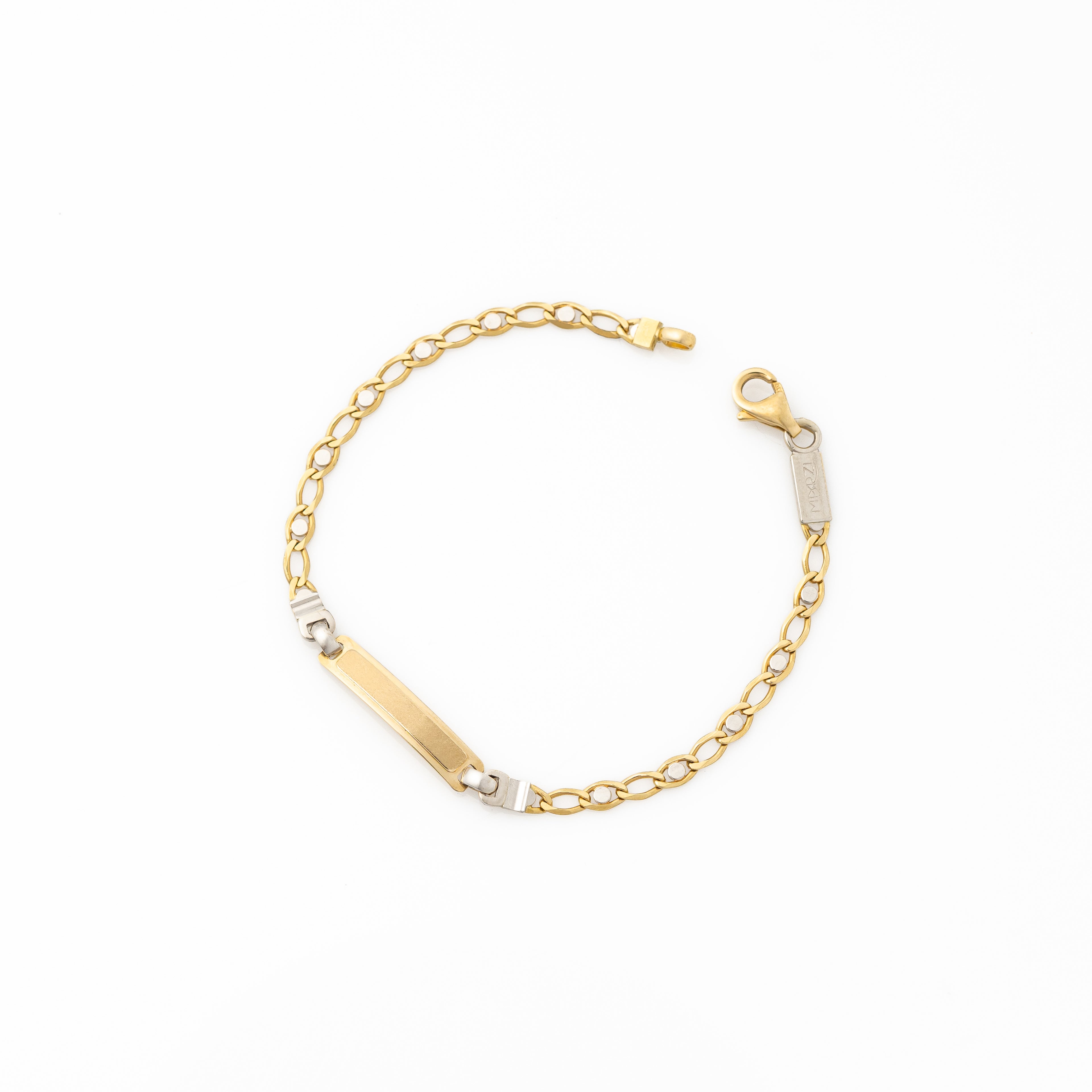 Pulsera Placa Bicolor 15cm