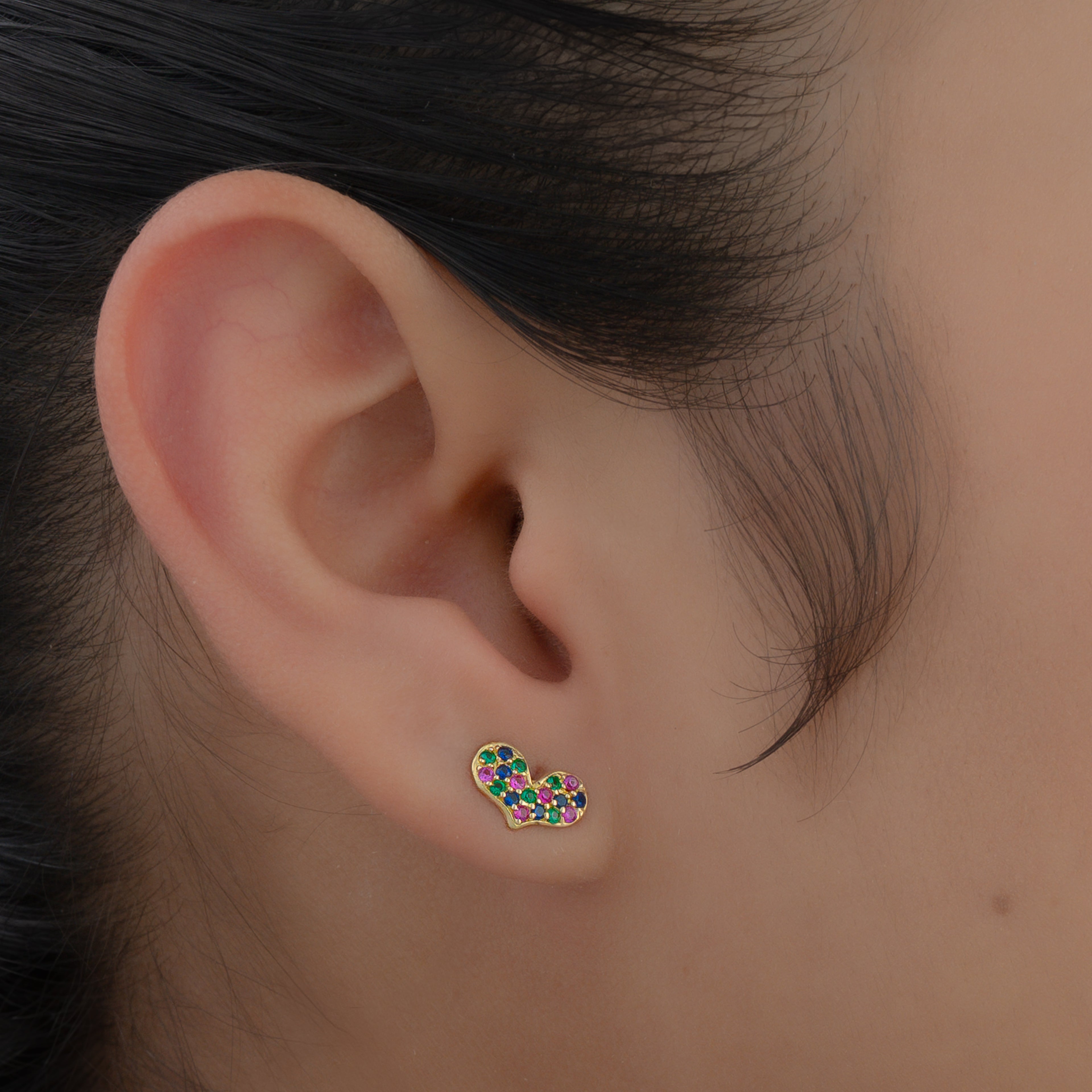 Topos Corazon Arcoíris 6mm