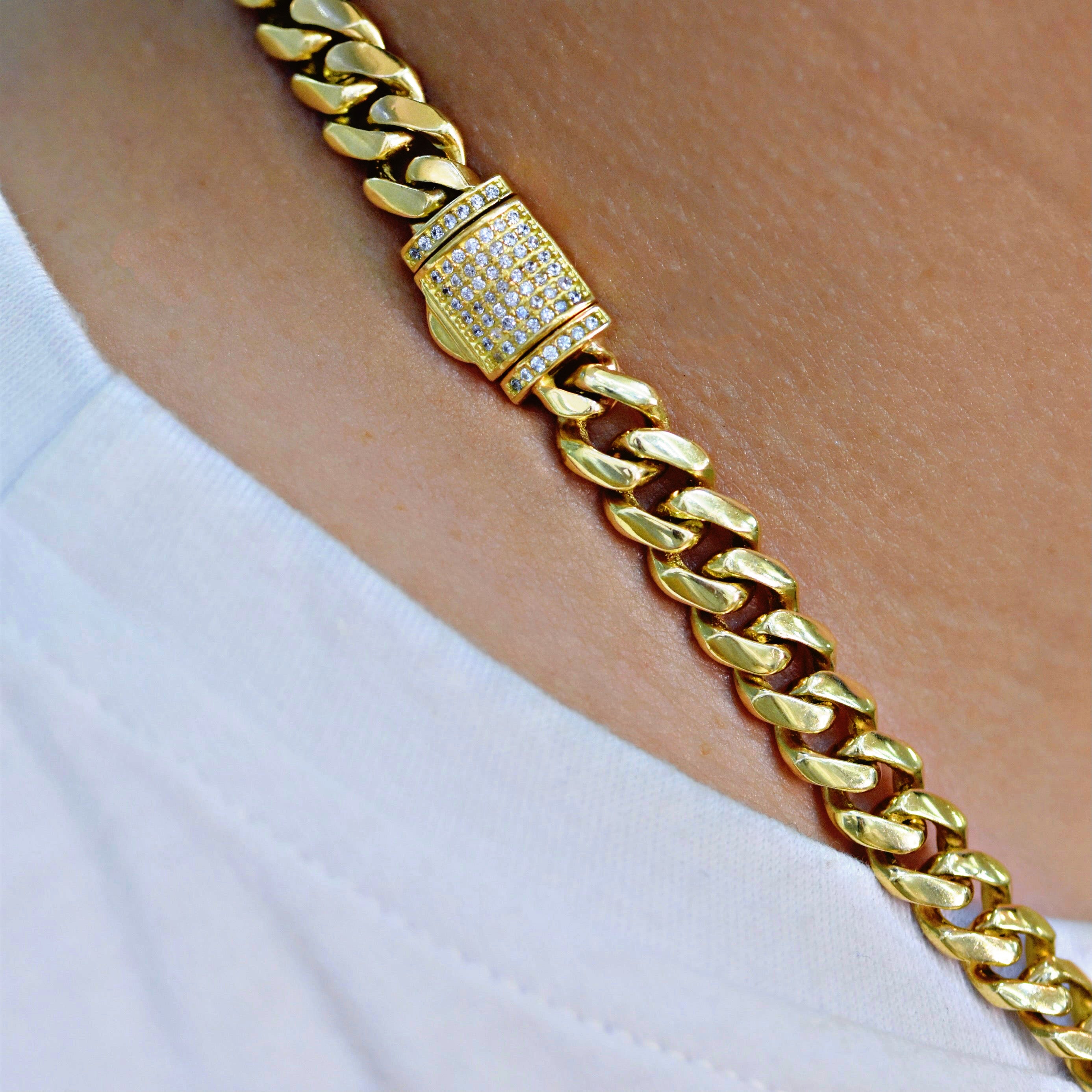 Cadena Tejido Cubano Macizo 50cm/8.8mm