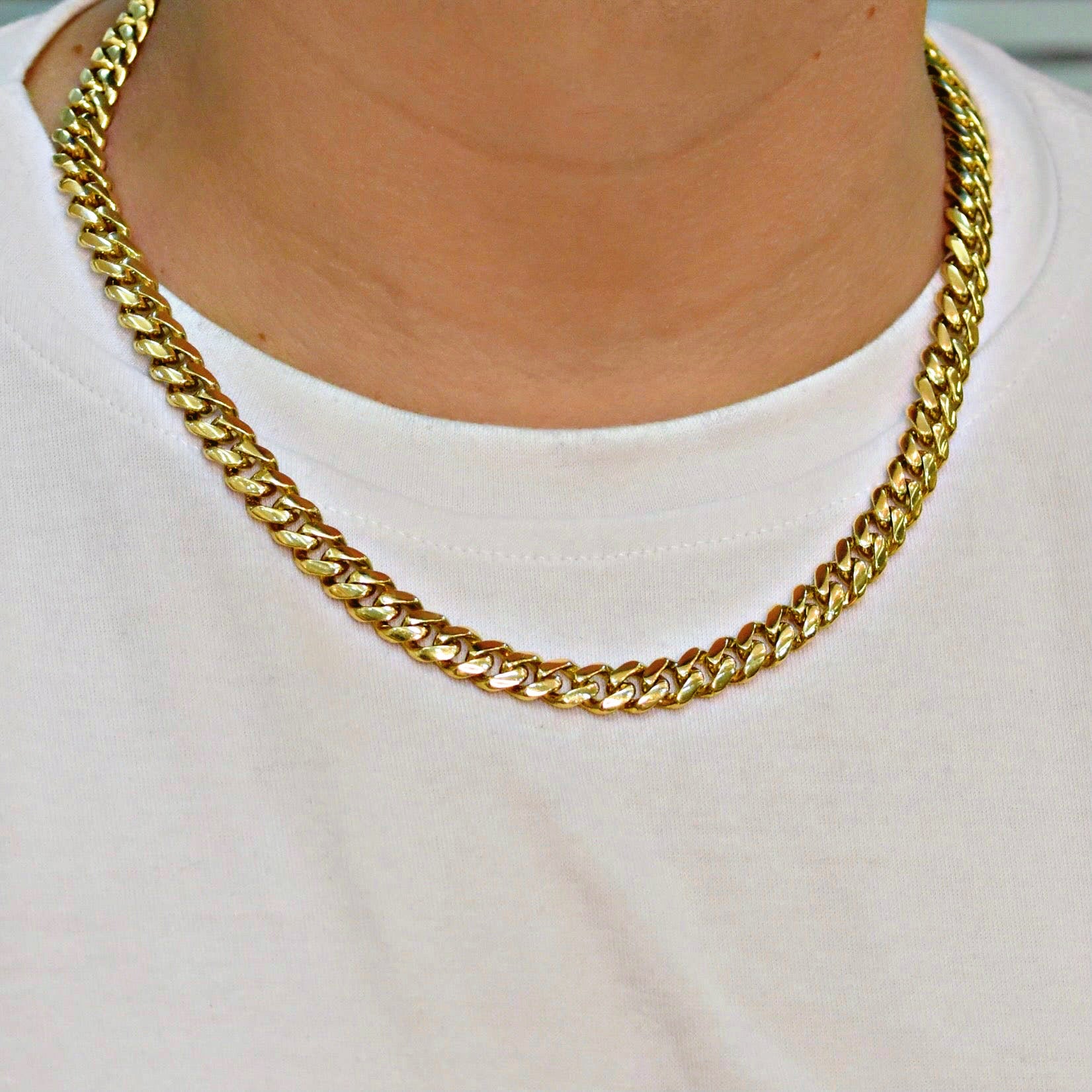 Cadena Tejido Cubano Macizo 50cm/8.8mm