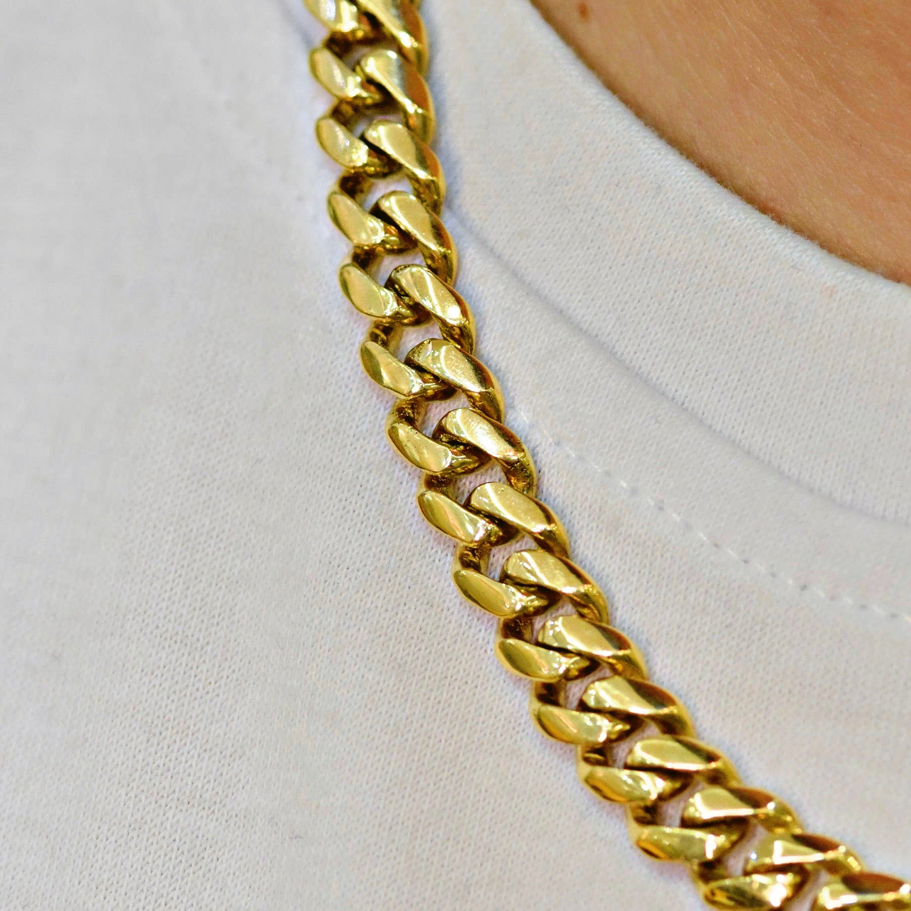 Cadena Tejido Cubano Macizo 50cm/8.8mm