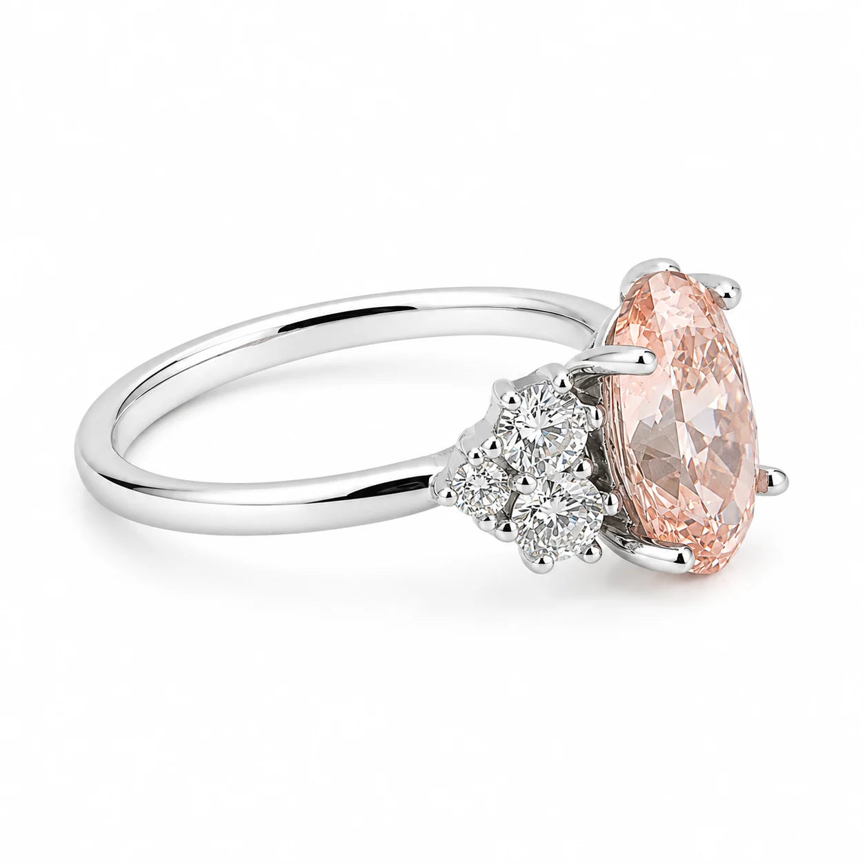 Anillo Compromiso Oval Pink