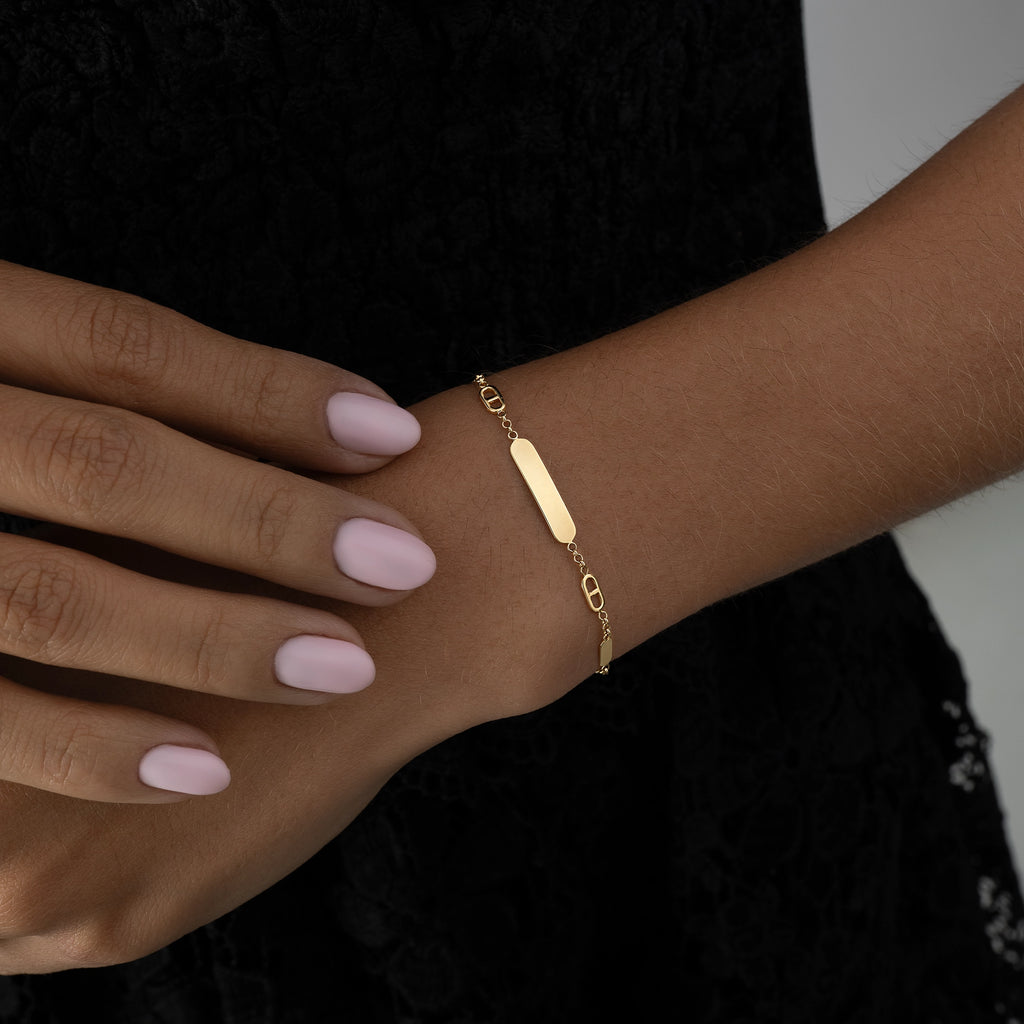 Pulsera Placa Eslabon
