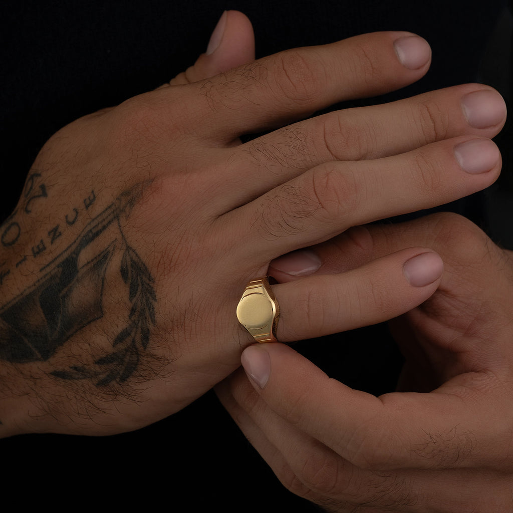 Anillo Placa Ovalado