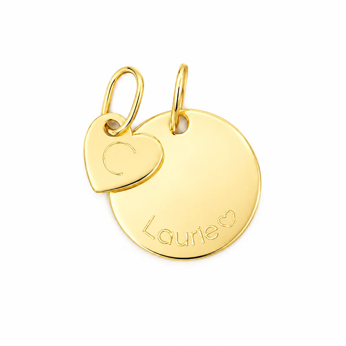 Dijes Placa & Corazon