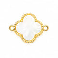 Dije Trébol Blanco 1.4cm