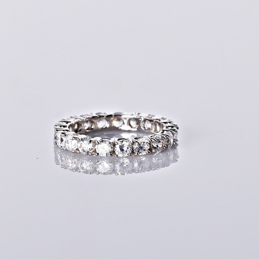 Anillos de Boda Blancos Mate y Circon