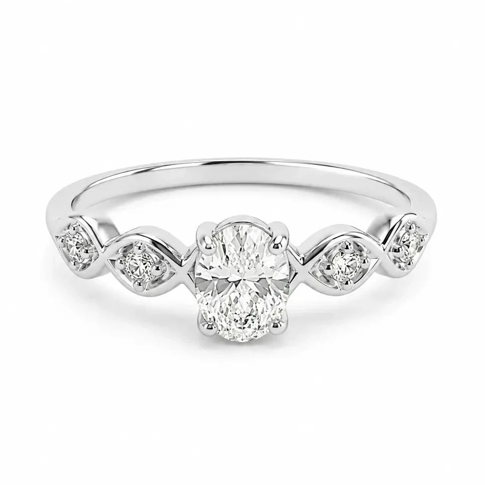 Anillo Ondas Solitario 0.50ct