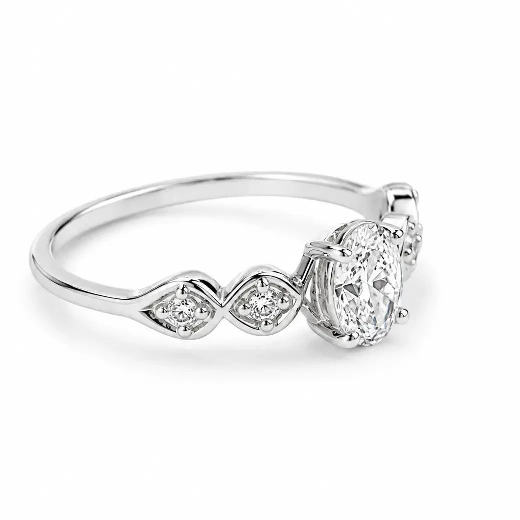 Anillo Ondas Solitario 0.50ct