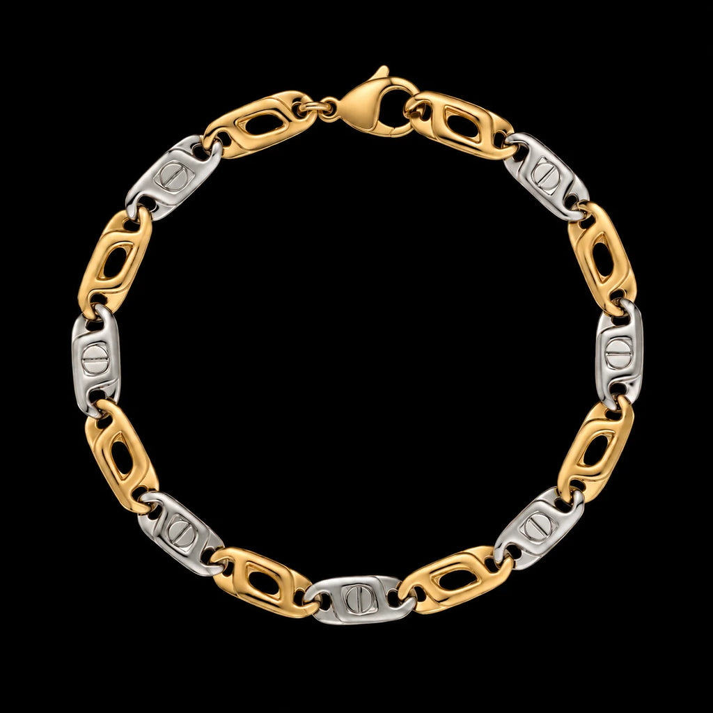 Pulsera Tejido Bicolor 24cm