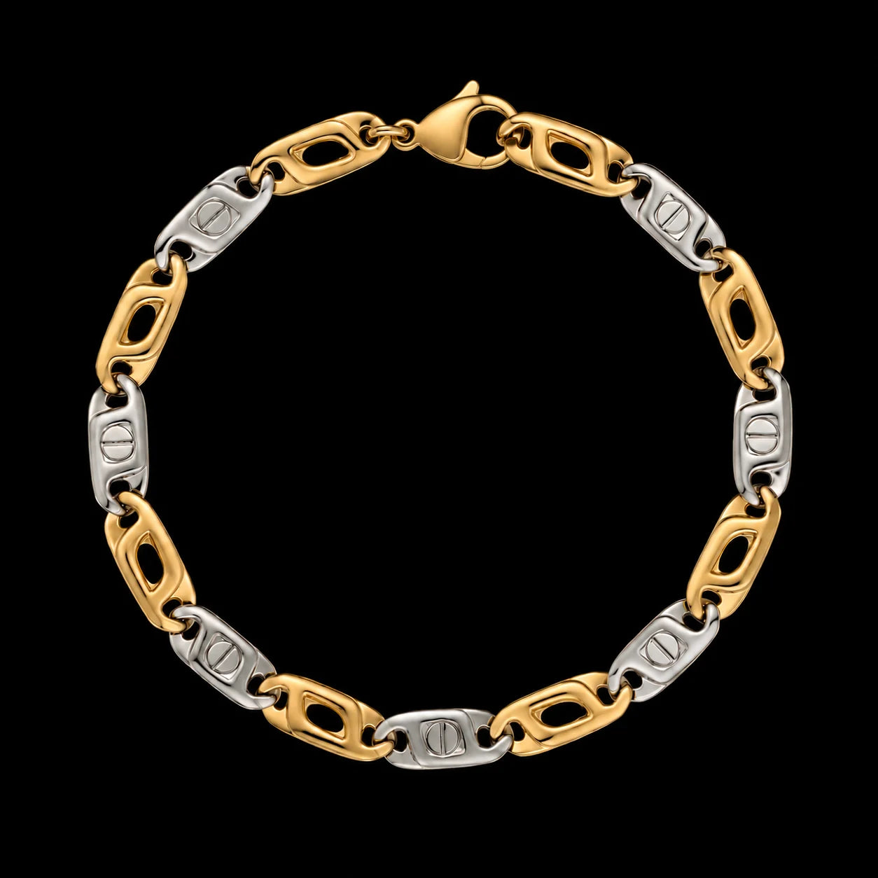 Pulsera Tejido Bicolor 24cm