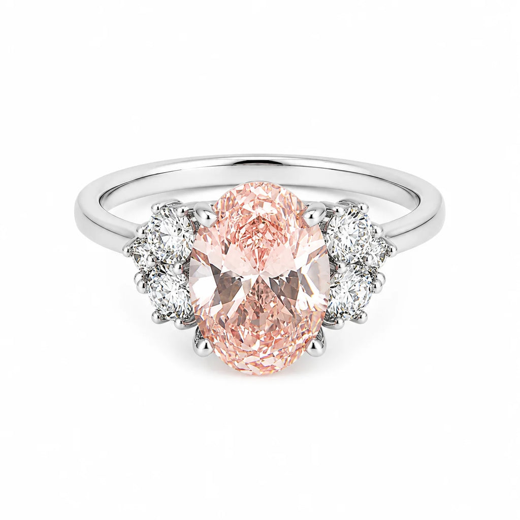 Anillo Compromiso Oval Pink