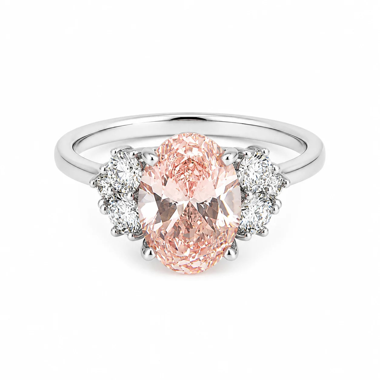 Anillo Compromiso Oval Pink