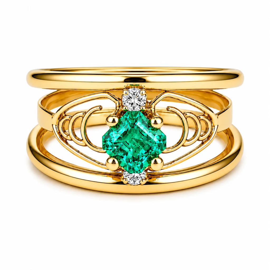 Anillo Jasmin Esmeralda