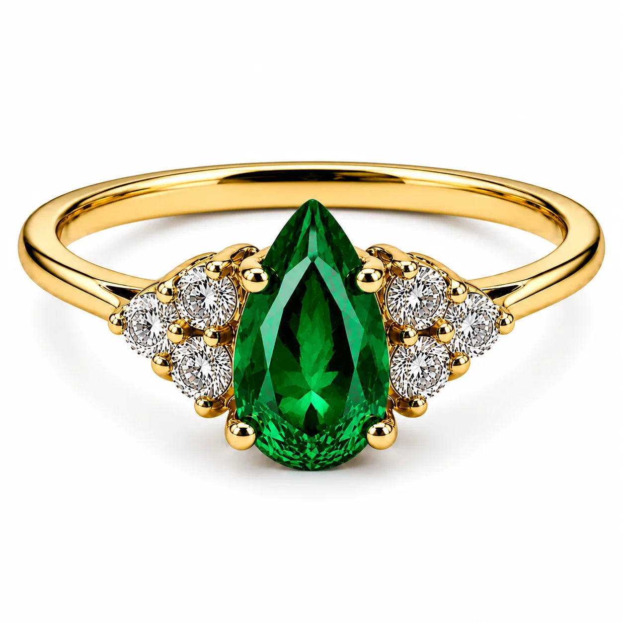 Anillo Pera Esmeralda