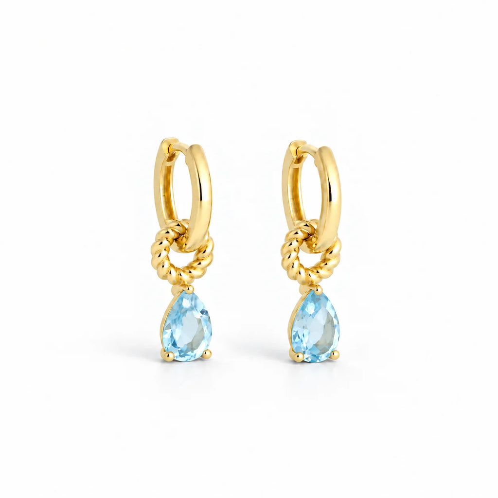 Candongas Colgantes Aqua Blue