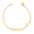 Pulsera Placa & Cruz