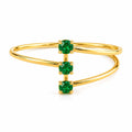 Anillo Triple Esmeralda