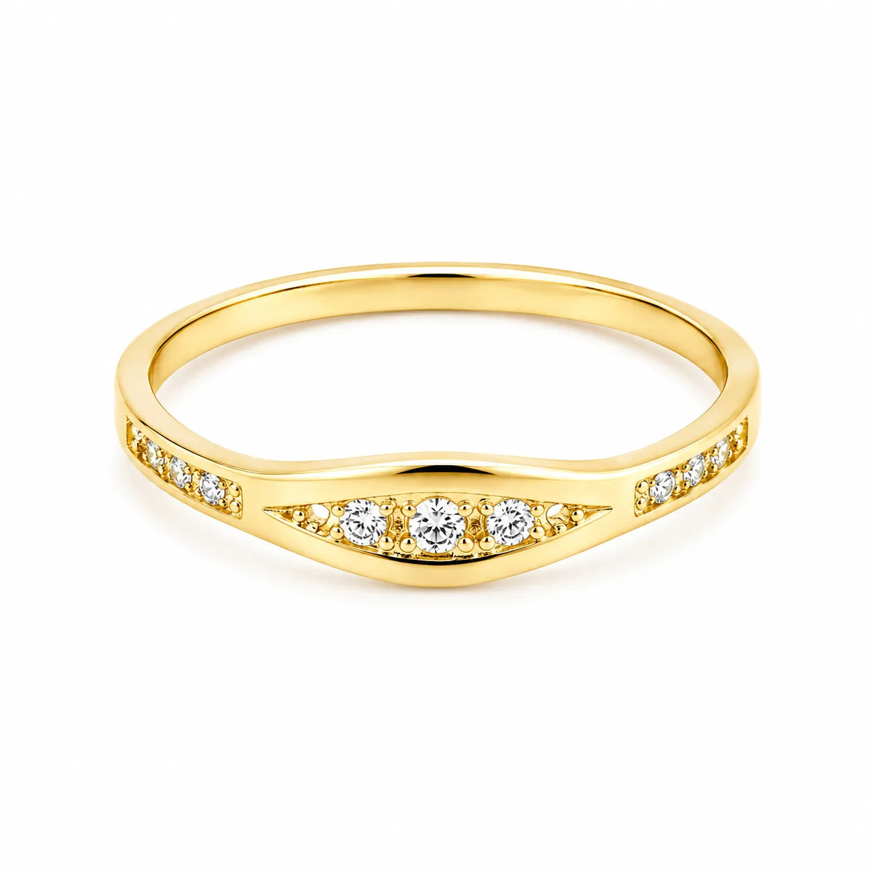 Anillo Onda Circon