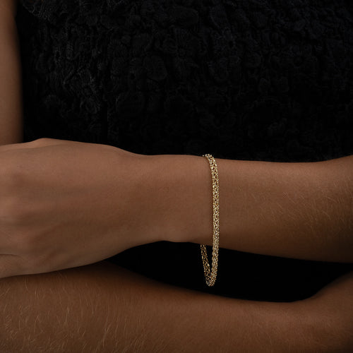 Pulsera Tejido Espiga Diamantado
