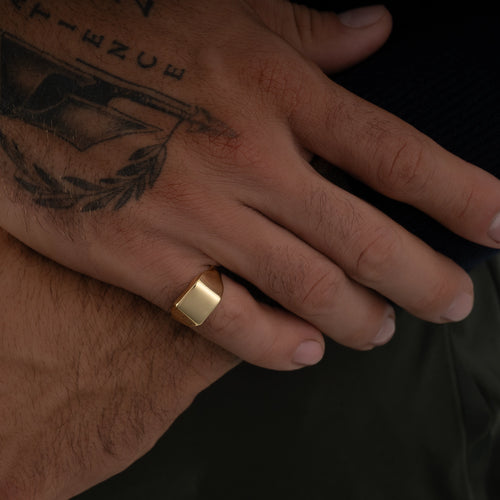 Anillo Placa Cuadrado