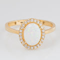Anillo Opalo Oval Talla 7 1/2