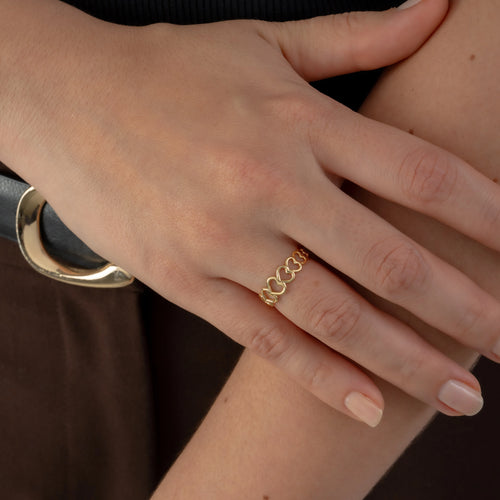 Anillo Corazones Talla 6