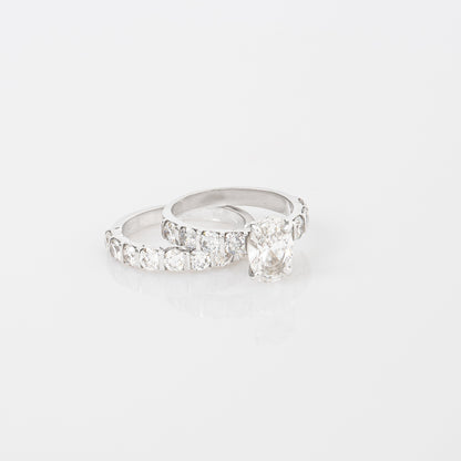 Set Anillos Diamantes Lab. Oval & Churumbela