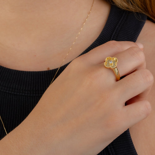 Anillo Trebol Talla 9