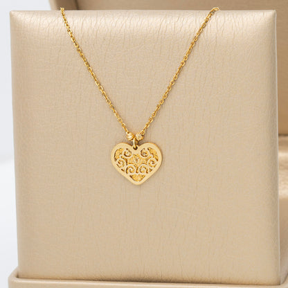 Cadena Corazon Filigrana 42cm