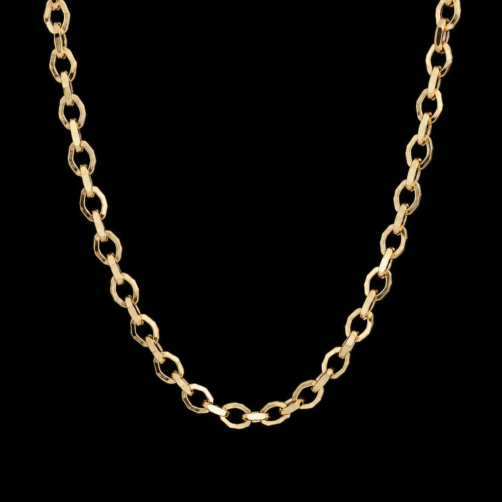 Cadena Tejido Cubano Octagonal