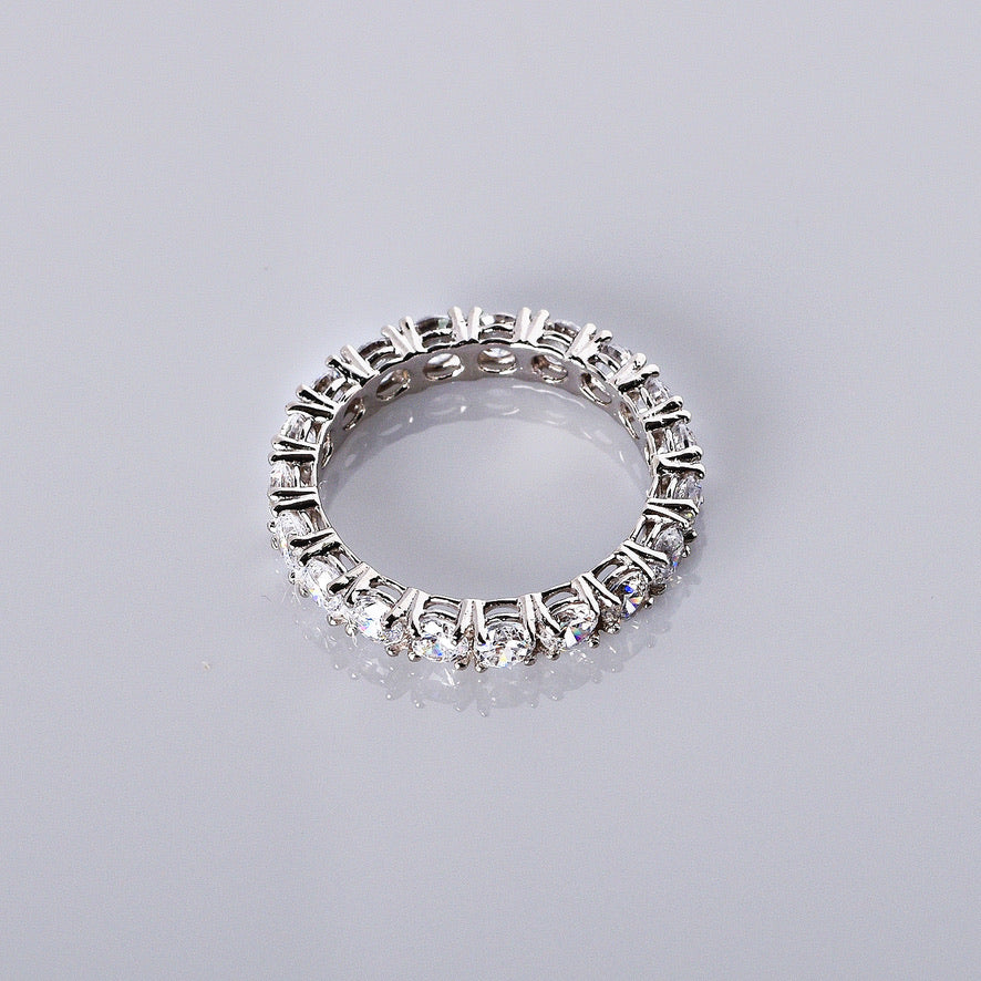 Anillos de Boda Blancos Mate y Circon