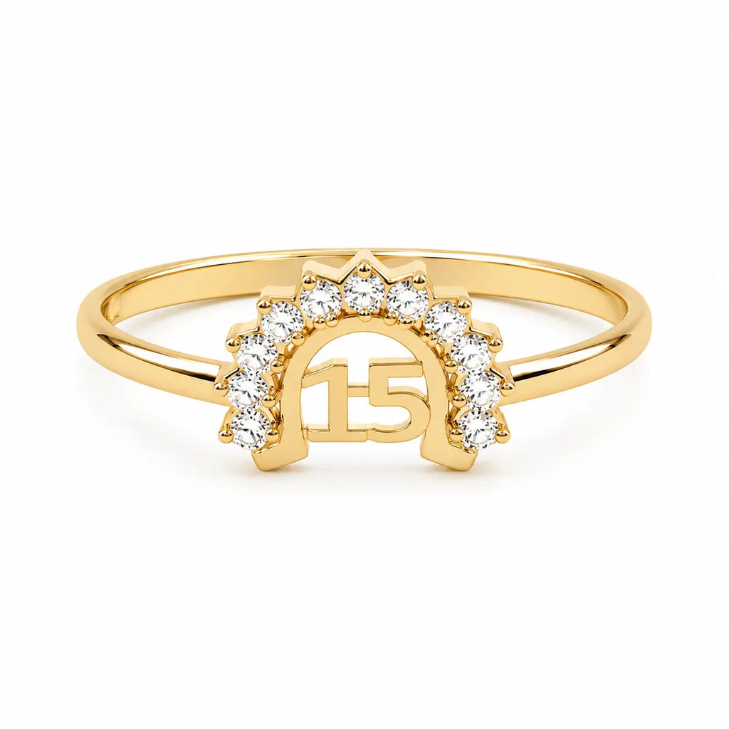 Anillo Arco 15 Años Talla 7 1/2