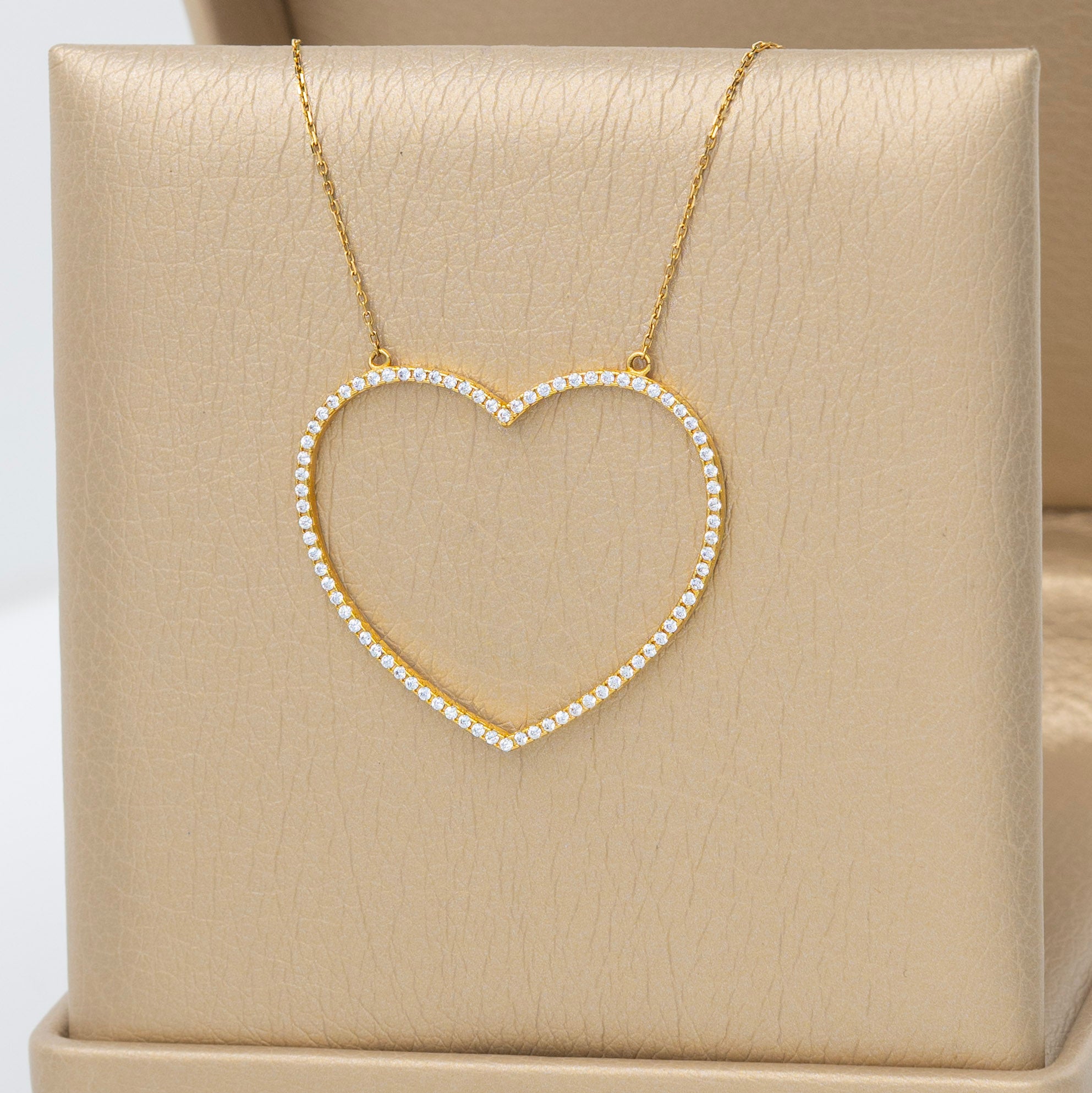 Cadena Silueta Corazon 45cm
