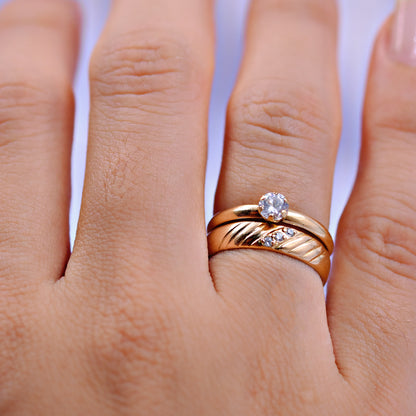 Anillo de Boda + Compromiso Mujer Talla 7