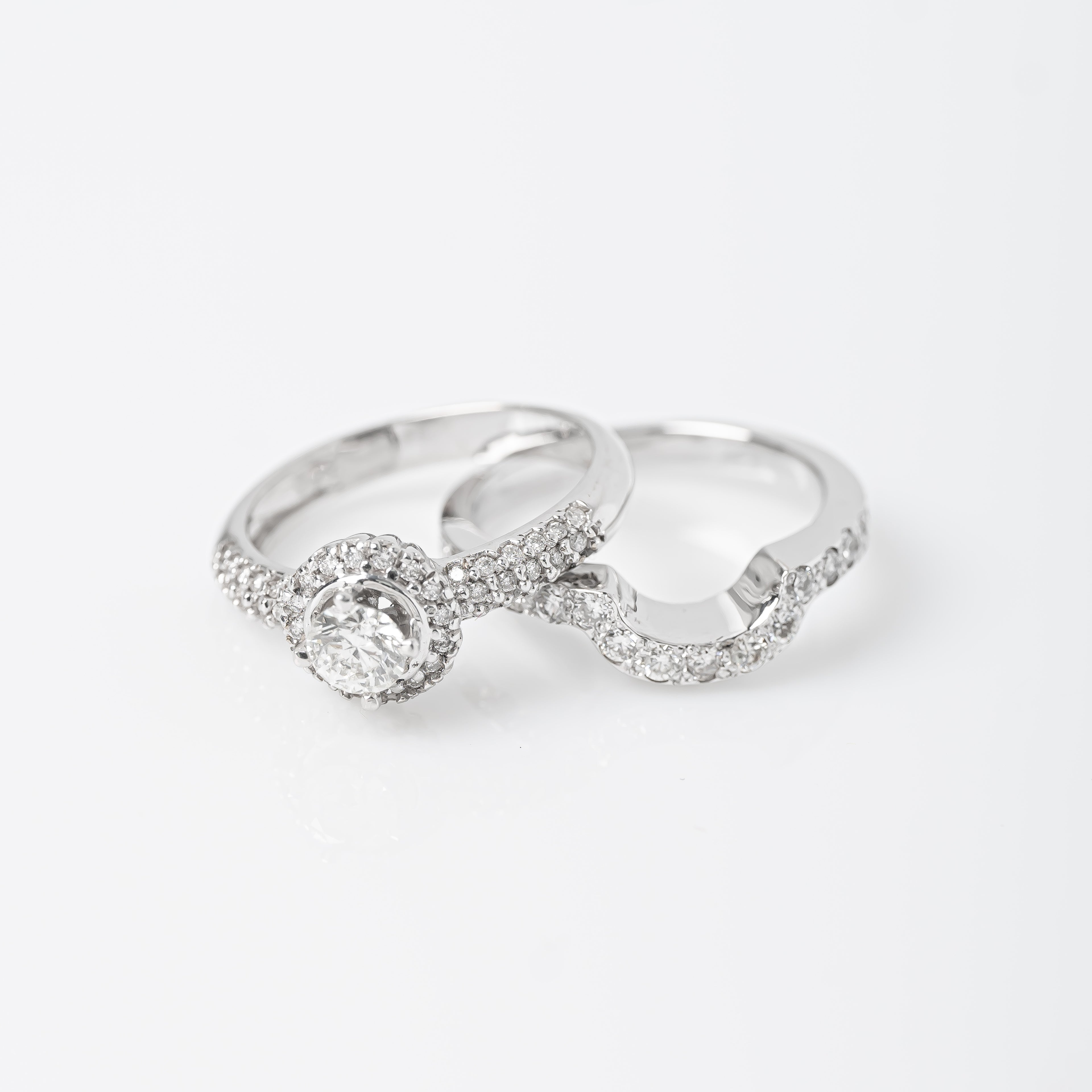 Juego Anillos Diamante Nat Talla 7