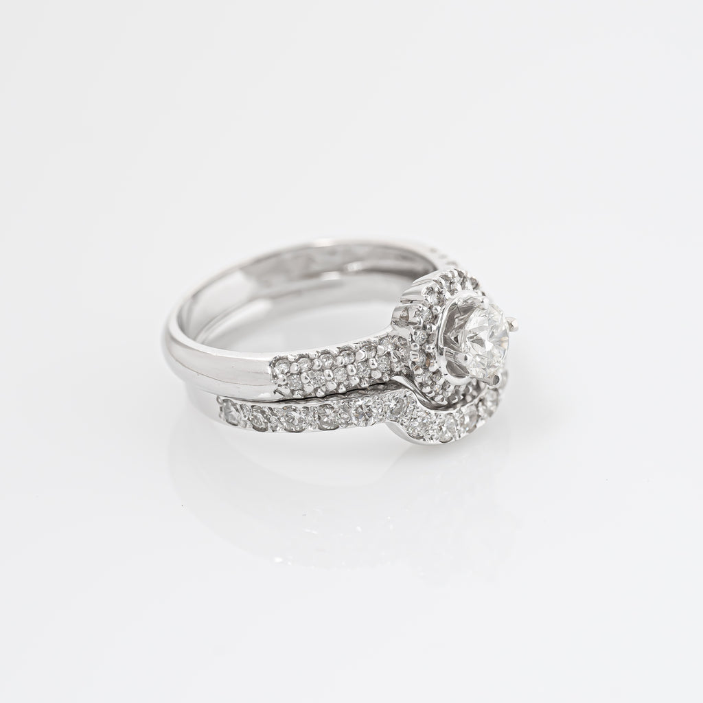 Juego Anillos Diamante Nat Talla 7