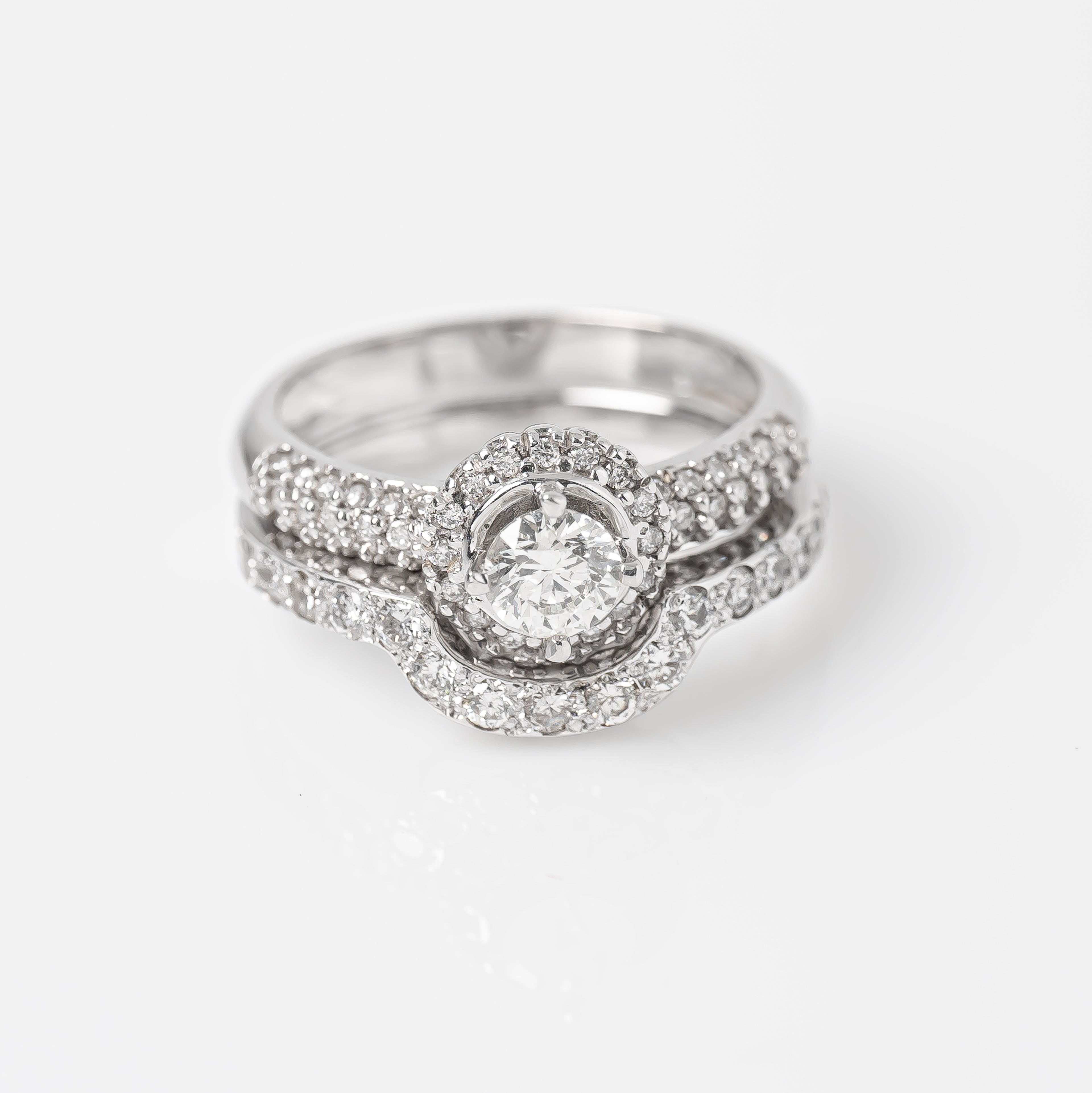 Juego Anillos Diamante Nat Talla 7